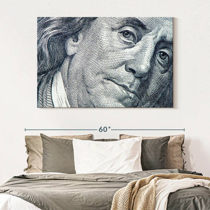 Leisha Benjamin Franklin Face, 34" H x 51" W