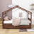 House Bed With Blackboard And Drawers, Classic Style, Creative Storage-552634193-552634207