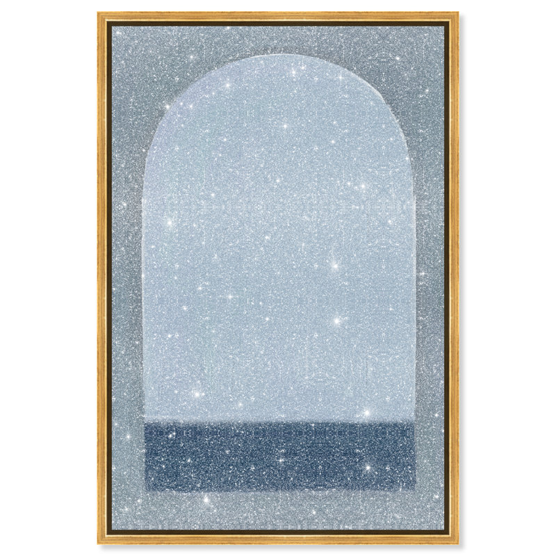 Minimal Ocean Window Print by Oliver Gal, 11"H x 16"W, Gold Floater Frame