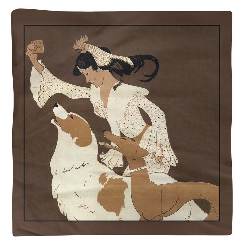Cotton No Pattern Square Napkin, Brown