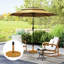 Base de parasol en béton 54 lb avec finition naturelle, ajustement universel pour les parasols de jardin et de piscine