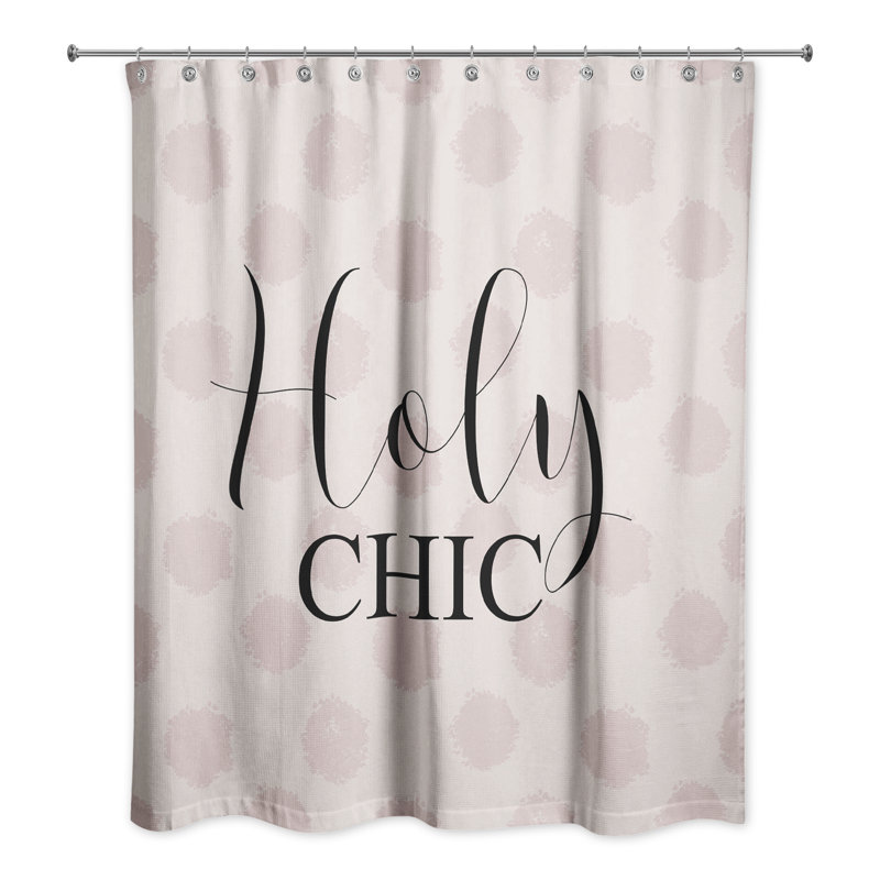 Polka Dots Shower Curtain, Pink/Cream