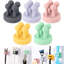 Ensemble de 5 porte-brosses à dents en silicone pour salle de bain-1246286855