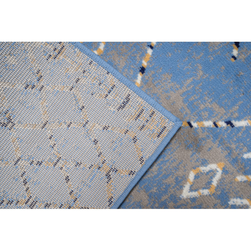Tapis bleu clair Nivedita, Tapis de couloir 2 pi x 8 pi