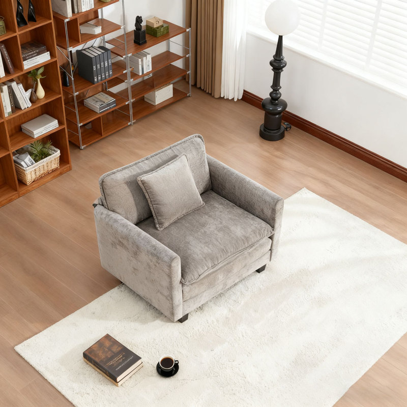 Canapé moderne à nuage simple, appartement, coussin de siège rembourré à double couche confortable, tissu chenille respirant