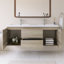 59.06 " W Wall Mounted Wall Mounted Single Double Single Vanity Bathroom Vanity With Resin Top