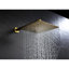 Douche de salle de bain brossée or - Système de tête de pluie mural 10 po à une poignée