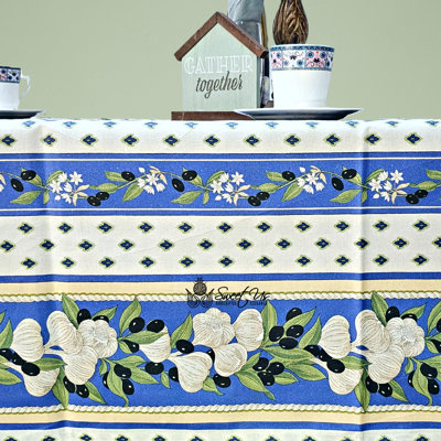 Nappe rectangulaire en coton lavable résistante aux taches