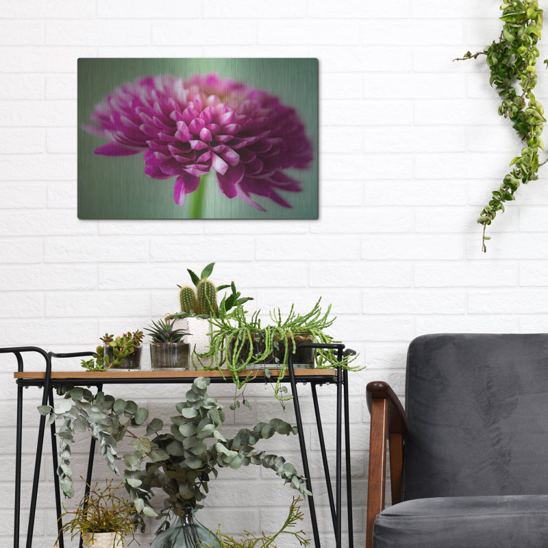 Latitude Run® «Mums The Word» par Pamela Plummer, art mural en métal, H 12 po x l 16 po