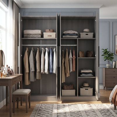 Bernistine 4-Door Manufactured Wood Armoire