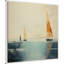 Impression sur toile encadrée, "Minimalist maritime bateaux II" par Irena Orlov-2131951707