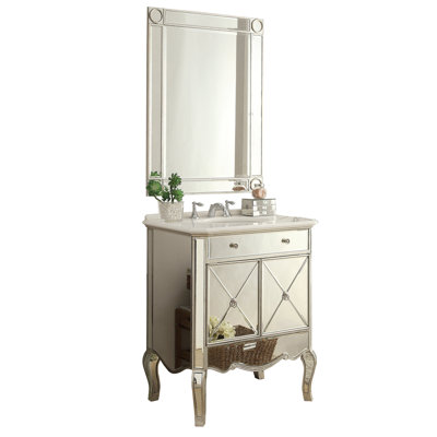 Zadie 30'' Single Bathroom Vanity with Stone Top