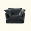 Fauteuil à revêtement antidérapant avec 1 grand coussin de dossier et 2 coussins décoratifs, un canapé profond et confortable, plusieurs coussins moelleux, tissu velours côtelé-268097402