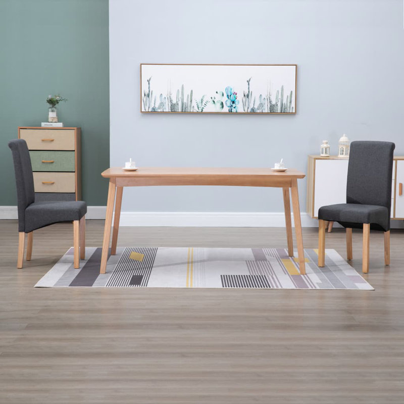 Chaise d'appoint rembourrée avec structure en bois, Brun, 4
