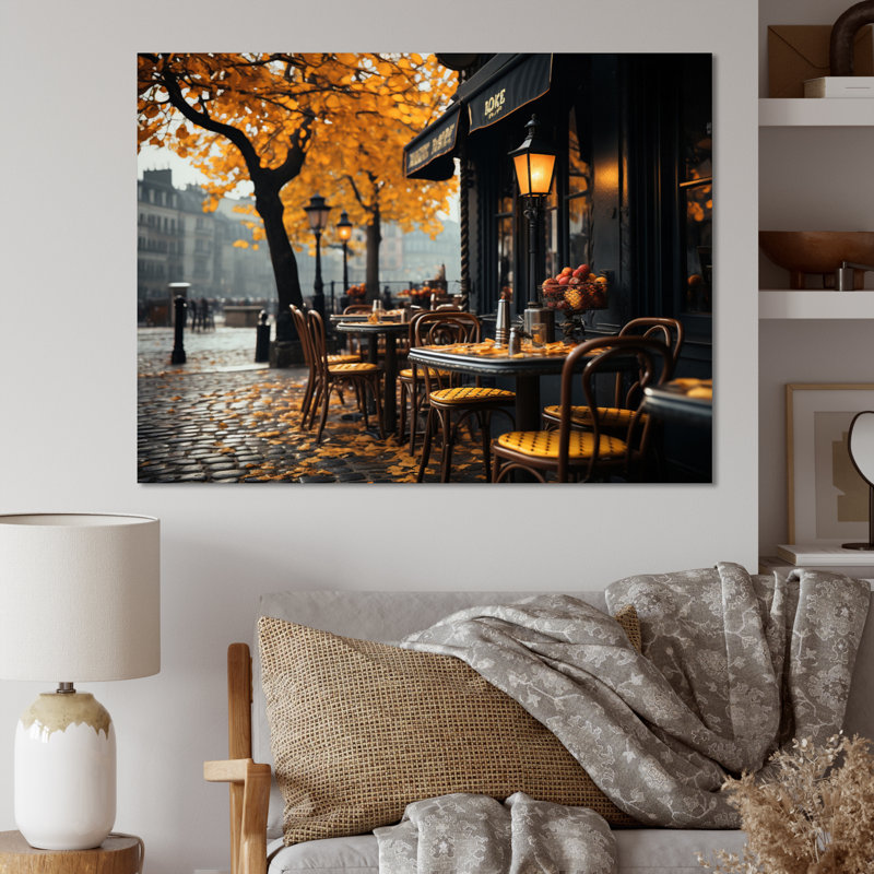 Maricarmen France Parisian Cafe Charm III - Print, 24" H x 32" W x 1" D, Wrapped Canvas