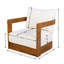 Fauteuil club d'extérieur en bois d'acacia