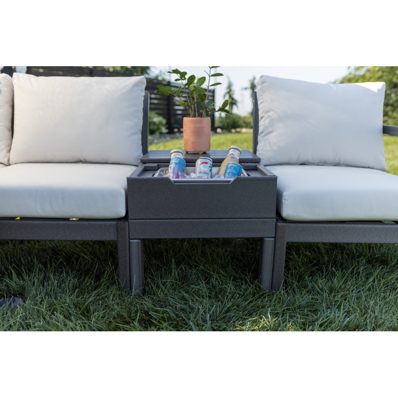  Table de rangement Breeze Gris anthracite, Gris anthracite, Gris anthracite