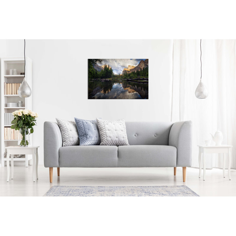 Panther Print Fine Art Prints Yosemite National Park Mountain Reflection On Water Artistic Framed Canvas Prints, Pictures For Home Walls, Bedroom, Living Room & Bathroom Decor - Wrapped Canvas Art Prints