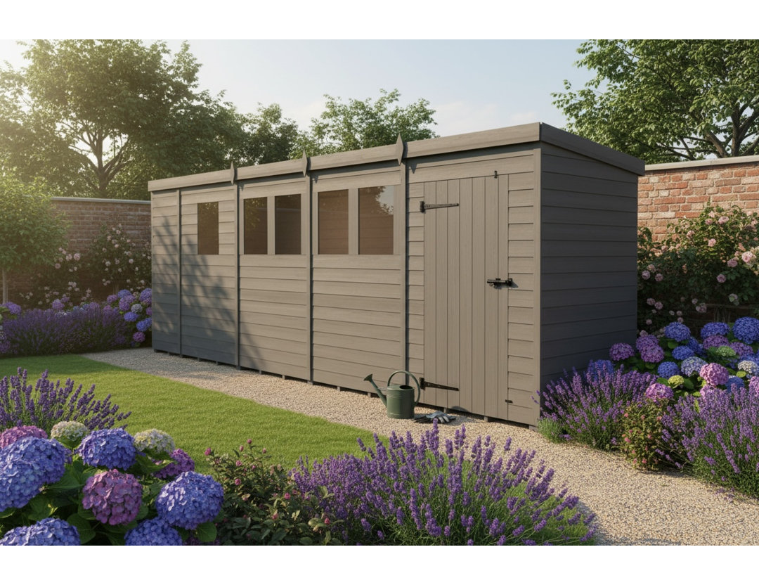 17x5 Pent Composite Shed