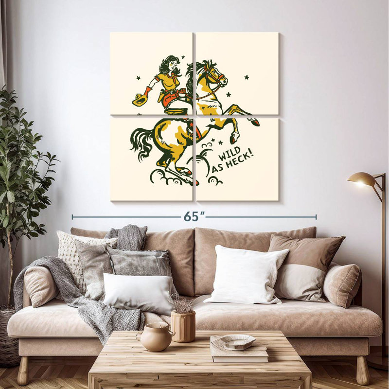 Lelar Western Wild As Heck, 45'' H x 45'' W