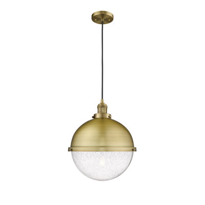 Luminaire suspendu en forme de globe à 1 lumière Amande
