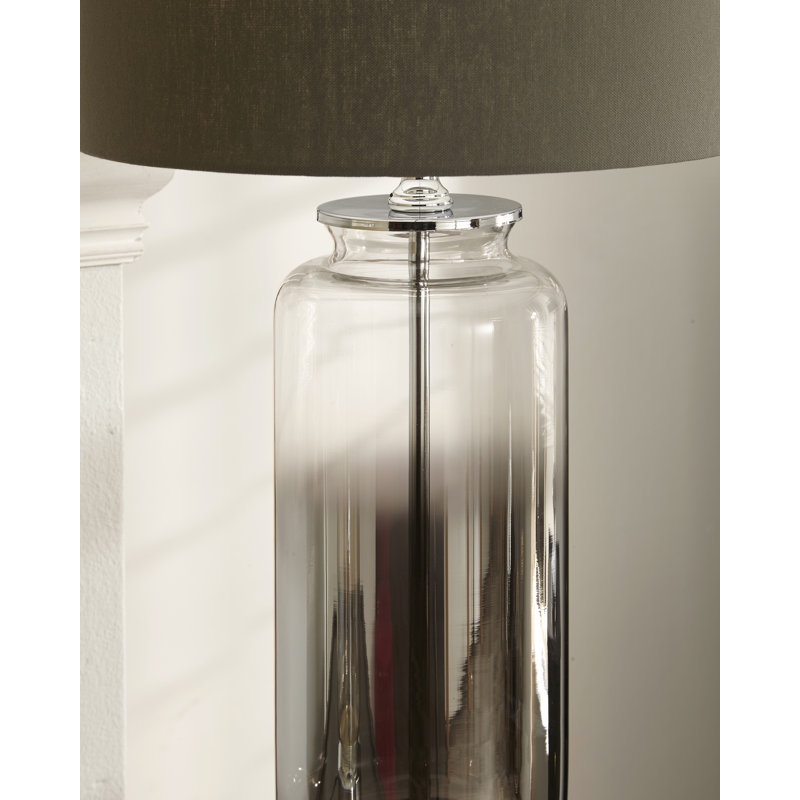 Beccles Glass Table Lamp, Grey