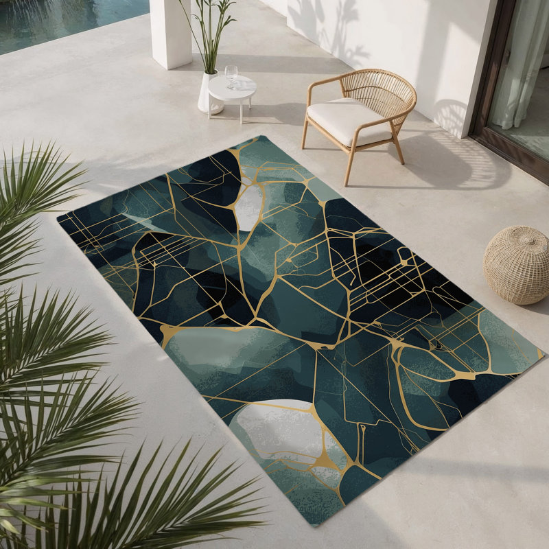 Nebula Layers Indoor And Outdoor Area Rug, Rectangle 5 pi x 7 pi