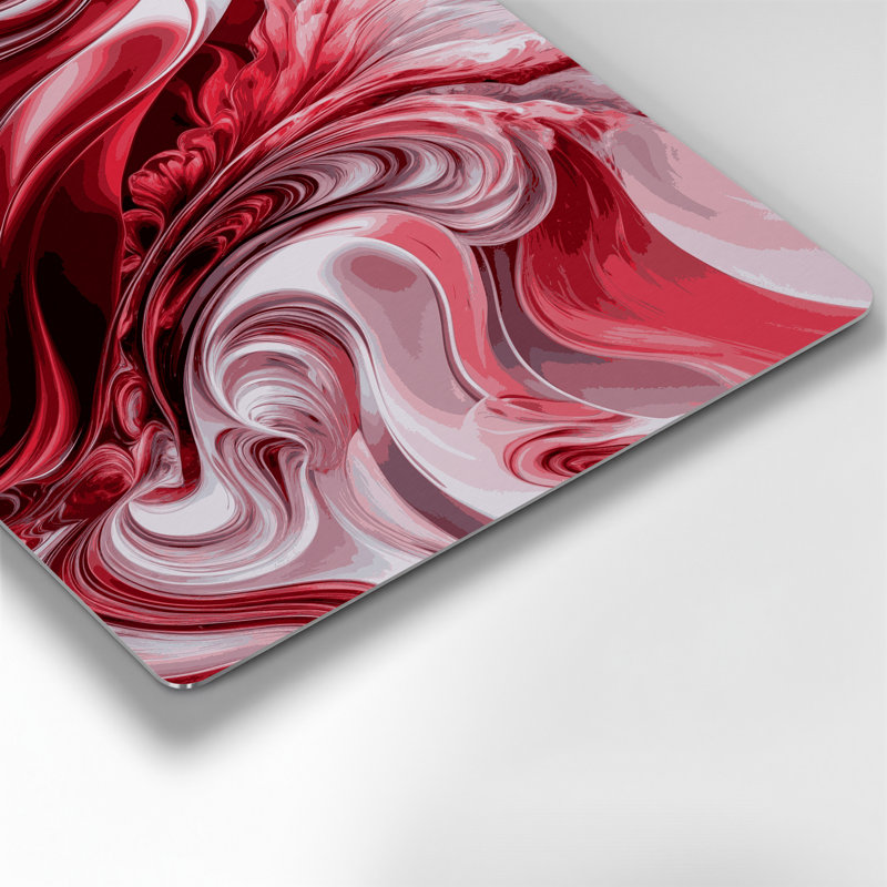 Abstraction numérique 55, art mural en métal mauve, H 10 po x l 8 po
