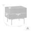 Carnaby 2 Drawer Nightstand In Black Brushed Oak And Bronze