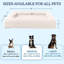 Lit pour chien moyen avec housse lavable à la machine PETMAker 33 po - Lit pour animal en mousse viscoélastique avec traversin, crème-112326212-112326209