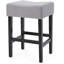 Tabouret de comptoir 2 kd sans dossier, gris. Siège confortable en tissu, fabrication en bois. Améliore la maison. P 15,75 po x l 18,74 po x H 26,41 po, surface lisse.