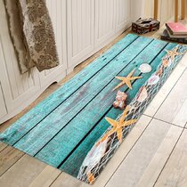 Leavenworth Polyester Anti-Skid Bath Mats, Hand Woven Luxury Rectangle Non Slip Bathroom Rugs Eider & Ivory Size: 17 x 24, Color: Navy