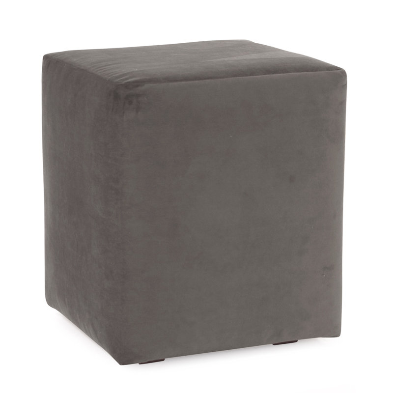 Azemar Upholstered Ottoman, Bella Pewter