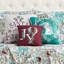 Ensemble de courtepointe réversible Christmas Woodland - gris / menthe / prune-2024902049