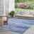 Machine Woven Chenille Indoor/Outdoor Area Rug in Blue/Denim-1944754123