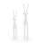 Large White Resin Reindeer Figures - Set Of 2
