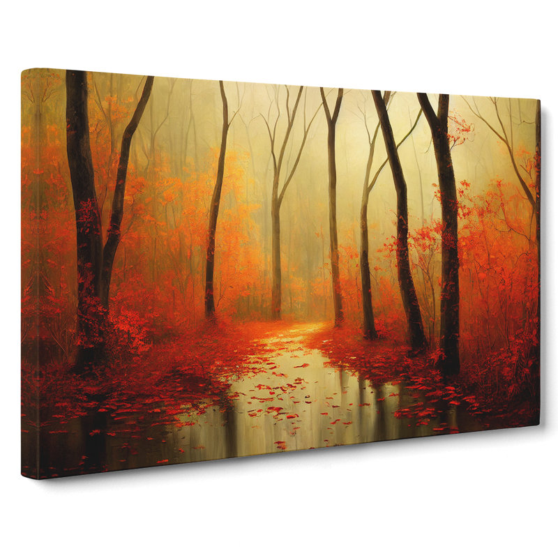 Glorious Autumn Forest - Wrapped Canvas, 35cm H x 50cm W x 3cm D