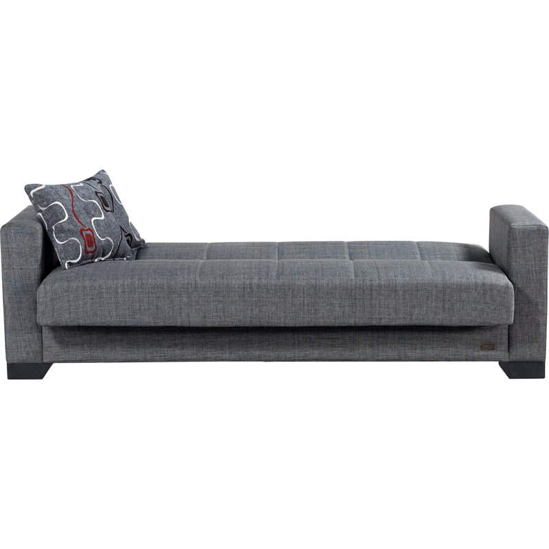 Canapé-lit simple avec rangement Advika, Gris