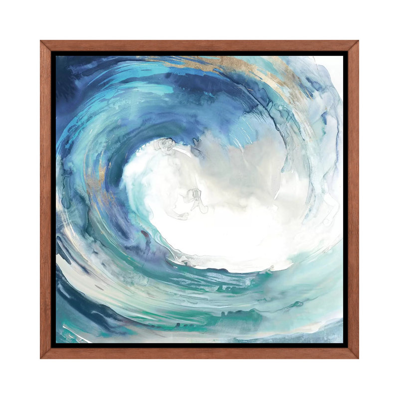 Water Collar - impression d'art graphique, Toile encadrée, H 37 po x l 37 po, Bois brun