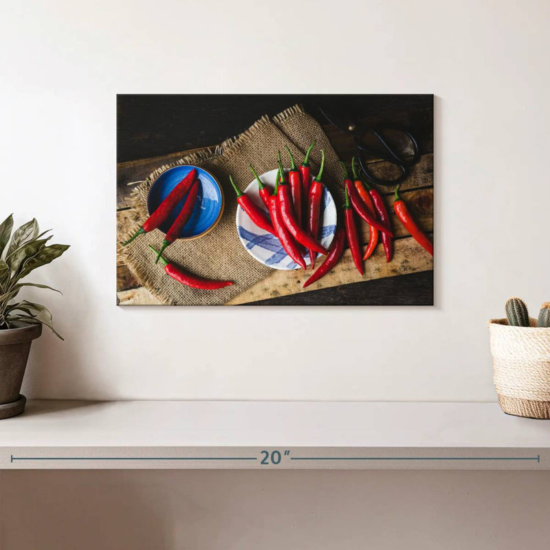 Yarlin Red Chilies, 8" H x 12" W