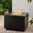 Outdoor Propane Square Fire Pit, 50000 , Dark Grey, 33''X24'', Iron, No Assembly Needed Grey Iron 50,000 33''W X 24''H,