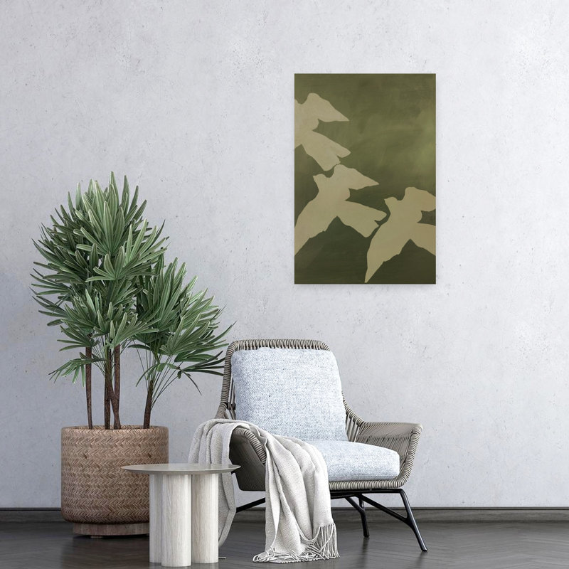 Art contemporain d'oiseaux, H 24 po x l 16 po