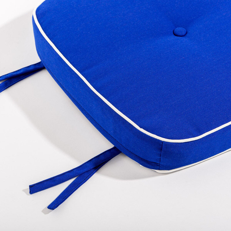AL Fresco Dining Chair Cushion, Rivie Med Blue