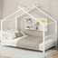 Lit plateforme simple en métal, blanc-1274384565