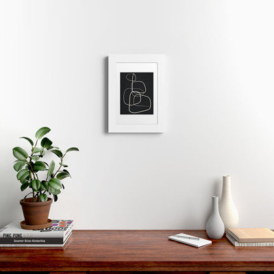 Flow Line Abstract Lines 01 Framed Art Print