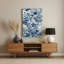 Aquarelle florale, art mural gris en métal 71-2089815338
