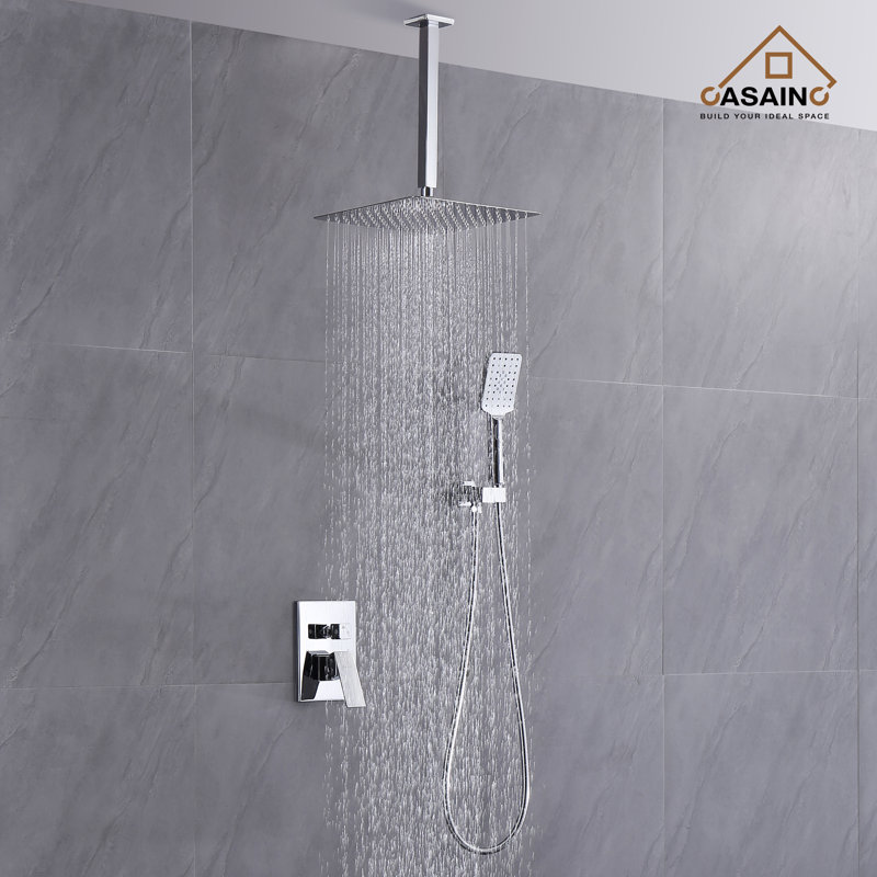Shower Faucets & Systems All-In-One Kit with Rough in-Valve, Chrome