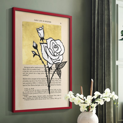Floral Diary III, reproduction encadrée - bois massif