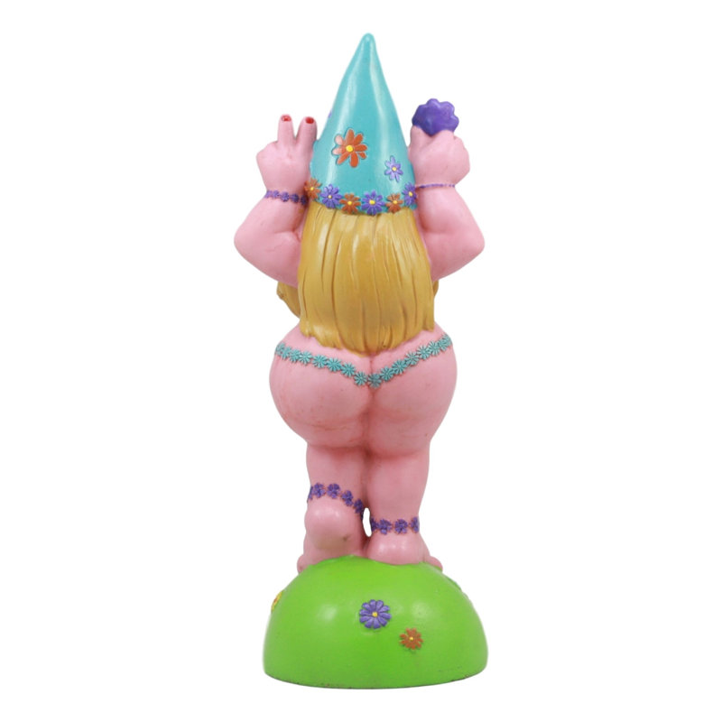 Statue de gnome hippie Johant