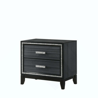 Table de chevet avec deux tiroirs spacieux et fabrication durable pour un rangement élégant dans la chambre à coucher